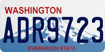 WA license plate ADR9723