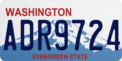 WA license plate ADR9724