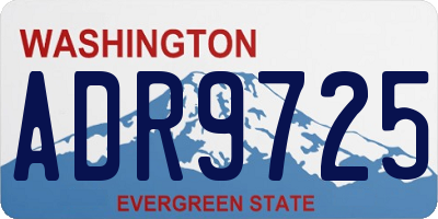 WA license plate ADR9725