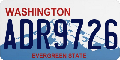 WA license plate ADR9726