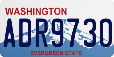 WA license plate ADR9730
