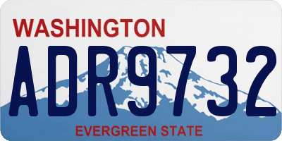 WA license plate ADR9732