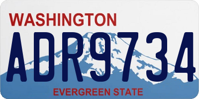 WA license plate ADR9734