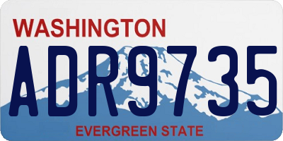 WA license plate ADR9735