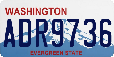 WA license plate ADR9736