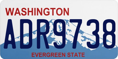WA license plate ADR9738