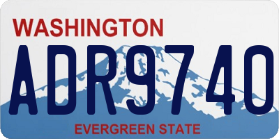 WA license plate ADR9740