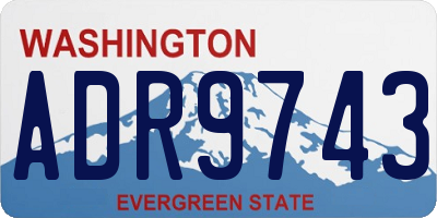 WA license plate ADR9743