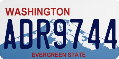 WA license plate ADR9744