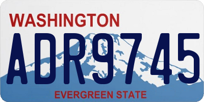 WA license plate ADR9745