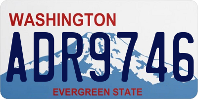WA license plate ADR9746
