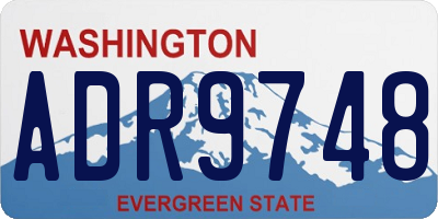WA license plate ADR9748