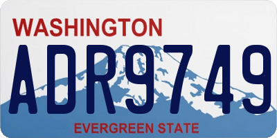 WA license plate ADR9749