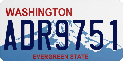 WA license plate ADR9751
