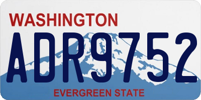 WA license plate ADR9752