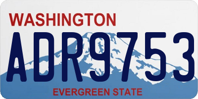 WA license plate ADR9753