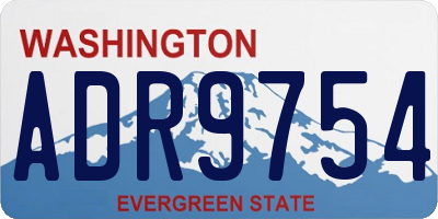WA license plate ADR9754