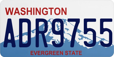 WA license plate ADR9755