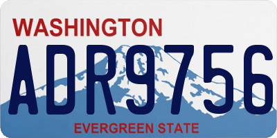 WA license plate ADR9756