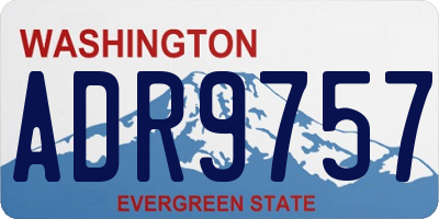 WA license plate ADR9757