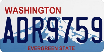 WA license plate ADR9759