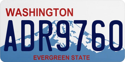 WA license plate ADR9760