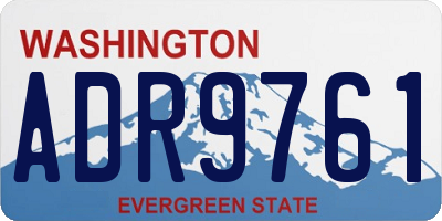WA license plate ADR9761
