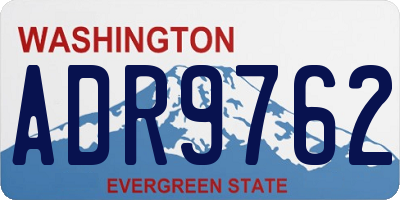 WA license plate ADR9762