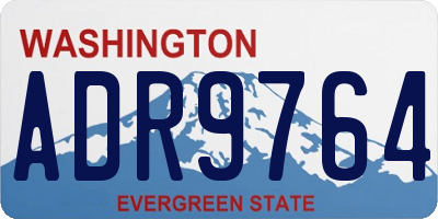 WA license plate ADR9764