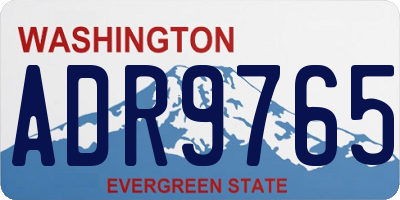 WA license plate ADR9765