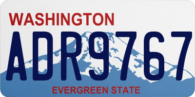 WA license plate ADR9767