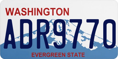 WA license plate ADR9770