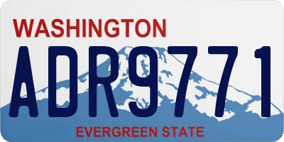 WA license plate ADR9771