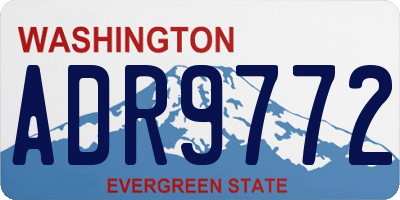 WA license plate ADR9772