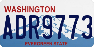 WA license plate ADR9773