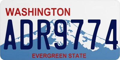 WA license plate ADR9774