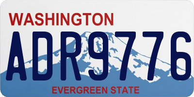WA license plate ADR9776