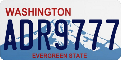 WA license plate ADR9777
