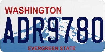 WA license plate ADR9780