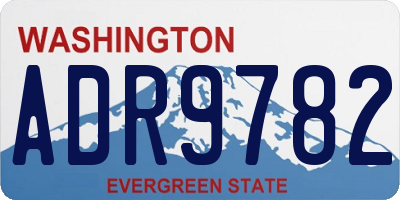 WA license plate ADR9782