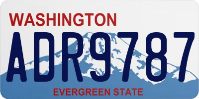 WA license plate ADR9787