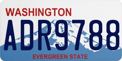 WA license plate ADR9788