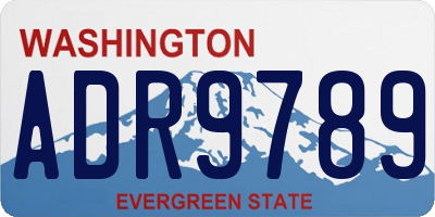 WA license plate ADR9789