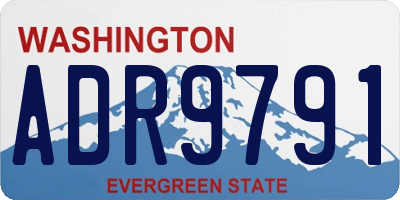 WA license plate ADR9791