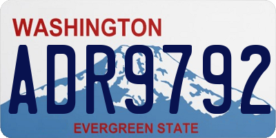 WA license plate ADR9792