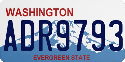 WA license plate ADR9793