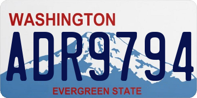 WA license plate ADR9794