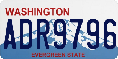 WA license plate ADR9796