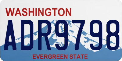 WA license plate ADR9798