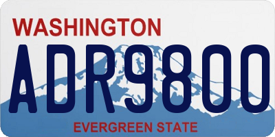 WA license plate ADR9800